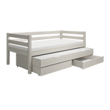 Single Bed with Pull-out Bed, 90x200 cm, White