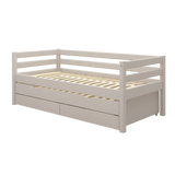 Single Bed with Storage, 90x200 cm, Grey SINGLE_BED single-bed-with-2-drawers-grey-washed-1  flexa-com.myshopify.com