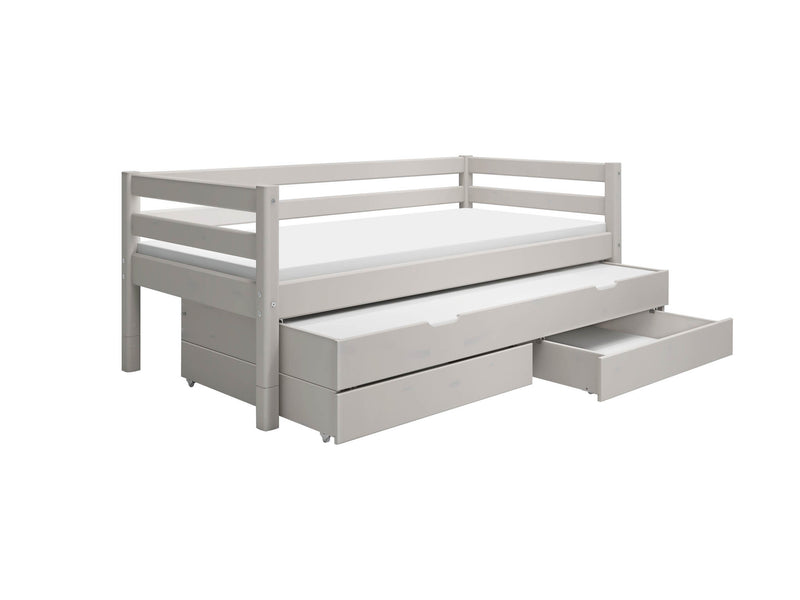 Single bed with trundle pullout bed