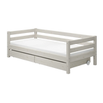 Single Bed with Storage, 90x200 cm, White SINGLE_BED single-bed-with-2-drawers-white-washed-1  flexa-com.myshopify.com