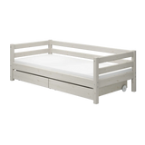 Single Bed with Storage, 90x200 cm, White SINGLE_BED single-bed-with-2-drawers-white-washed-1  flexa-com.myshopify.com