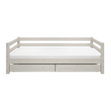 Single Bed with Storage, 90x200 cm, White