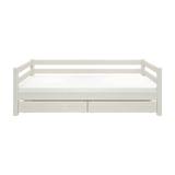 Single Bed with Storage, 90x200 cm, White
