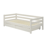 Single Bed with Storage, 90x200 cm, White