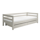 Single Bed with Storage, 90x200 cm, White SINGLE_BED single-bed-with-2-drawers-white-washed-1  flexa-com.myshopify.com
