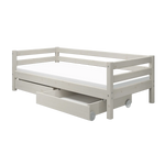 Single Bed with Storage, 90x200 cm, White SINGLE_BED single-bed-with-2-drawers-white-washed-1  flexa-com.myshopify.com