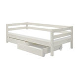 Single Bed with Storage, 90x200 cm, White