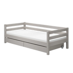 Single Bed with Storage, 90x200 cm, Grey SINGLE_BED single-bed-with-2-drawers-grey-washed-1  flexa-com.myshopify.com