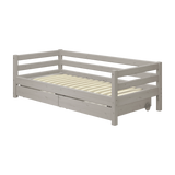 Single Bed with Storage, 90x200 cm, Grey