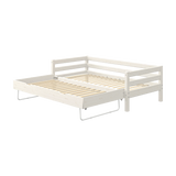 Single Bed 90x200 cm with Pull-out Bed 90x190 cm, White