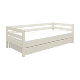 Single Bed 90x200 cm with Pull-out Bed 90x190 cm, White
