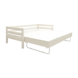 Single Bed 90x200 cm with Pull-out Bed 90x190 cm, White
