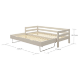 Single Bed with Pull-out Bed, 90x200 cm, White SINGLE_BED single-bed-with-pull-out-bed-white-washed-1  flexa-com.myshopify.com