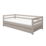 Einzelbett mit Ausziehbett, 90x200 cm, Grau