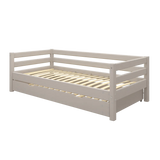 Single Bed with Pull-out Bed, 90x200 cm, Grey SINGLE_BED single-bed-with-pull-out-bed-grey-washed-1  flexa-com.myshopify.com
