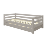 Single Bed 90x200 cm with Pull-out Bed 90x190 cm, Grey