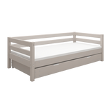 Einzelbett mit Ausziehbett, 90x200 cm, Grau