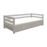 Single Bed 90x200 cm with Pull-out Bed 90x190 cm, Grey