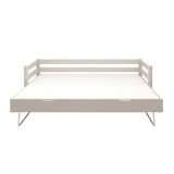 Einzelbett mit Ausziehbett, 90x200 cm, Grau