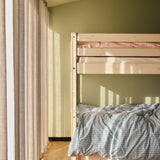 Bunk Bed 154 cm with Pull-out Drawer, Ladder and Safety Rail, 90x200 cm, White