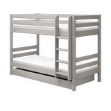 Bunk Bed with Ladder and Safety Rail, 90x200 cm, Grey