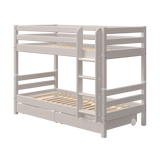 Bunk Bed with Ladder and Safety Rail, 90x200 cm, Grey
