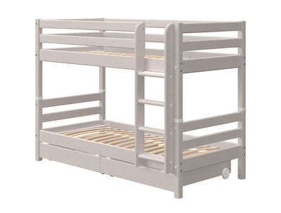 Bunk bed with straight ladder