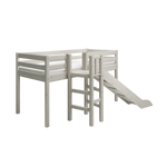 High Bed 120 cm with Slide and Safety Rail, 90x200 cm, White MID_HIGH-BED mid-high-bed-w-platform-and-slide-white-washed-1  flexa-com.myshopify.com