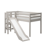 High Bed 120 cm with Slide and Safety Rail, 90x200 cm, Grey MID_HIGH-BED mid-high-bed-w-platform-and-slide-grey-washed-1  flexa-com.myshopify.com