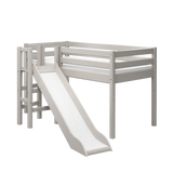 High Bed 120 cm with Slide and Safety Rail, 90x200 cm, Grey MID_HIGH-BED mid-high-bed-w-platform-and-slide-grey-washed-1  flexa-com.myshopify.com