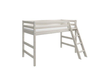 Semi-high bed w. slanting ladder