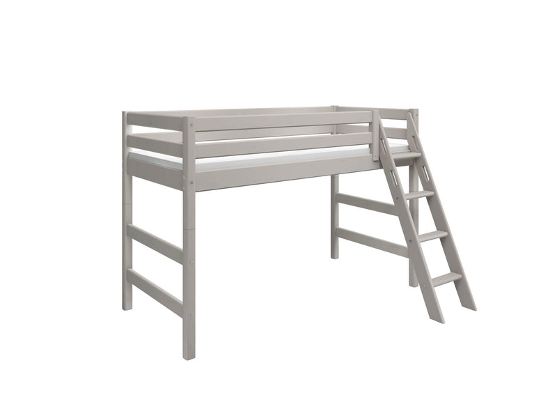 Semi-high bed w. slanting ladder