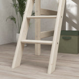 Bunk Bed with Ladder and Safety Rail, 90x200 cm, White
