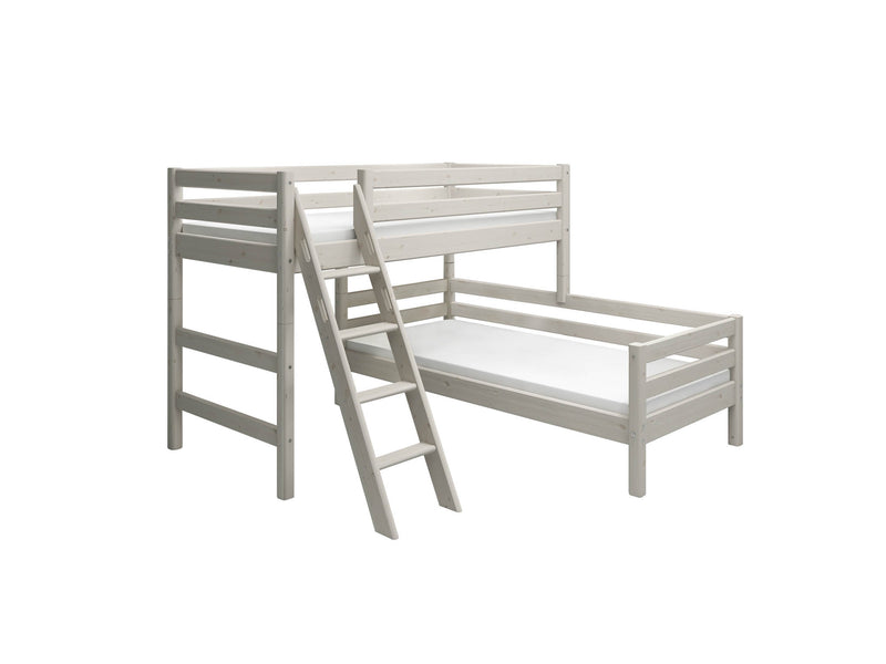 Semi-high bed w. slanting ladder