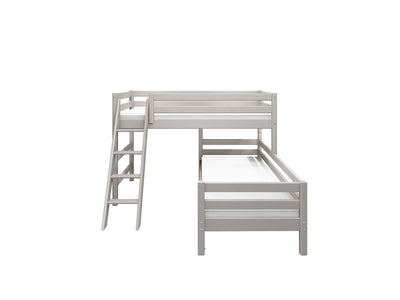 Semi-high bed w. slanting ladder