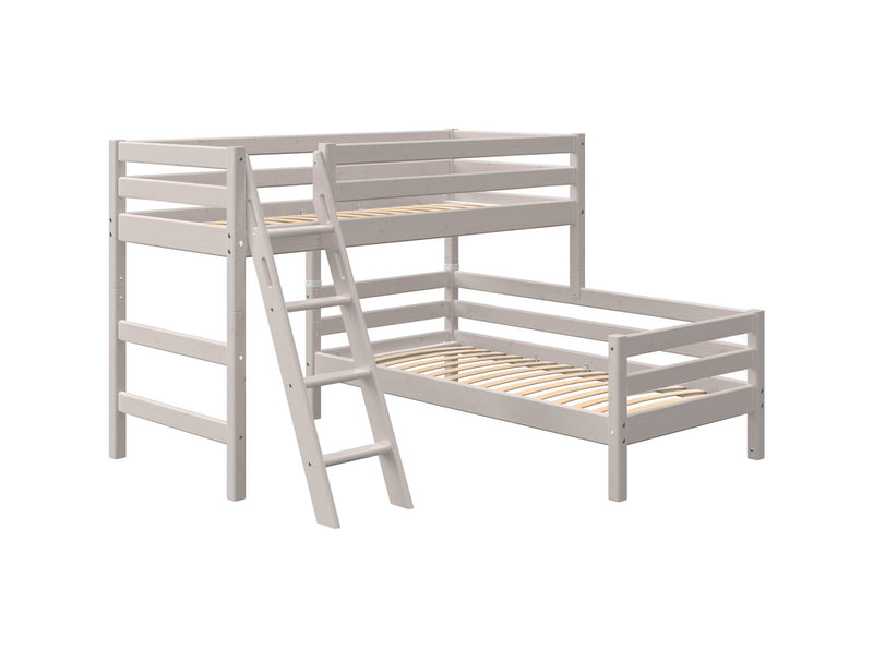 Semi-high bed w. slanting ladder