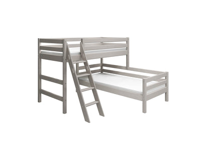 Semi-high bed w. slanting ladder