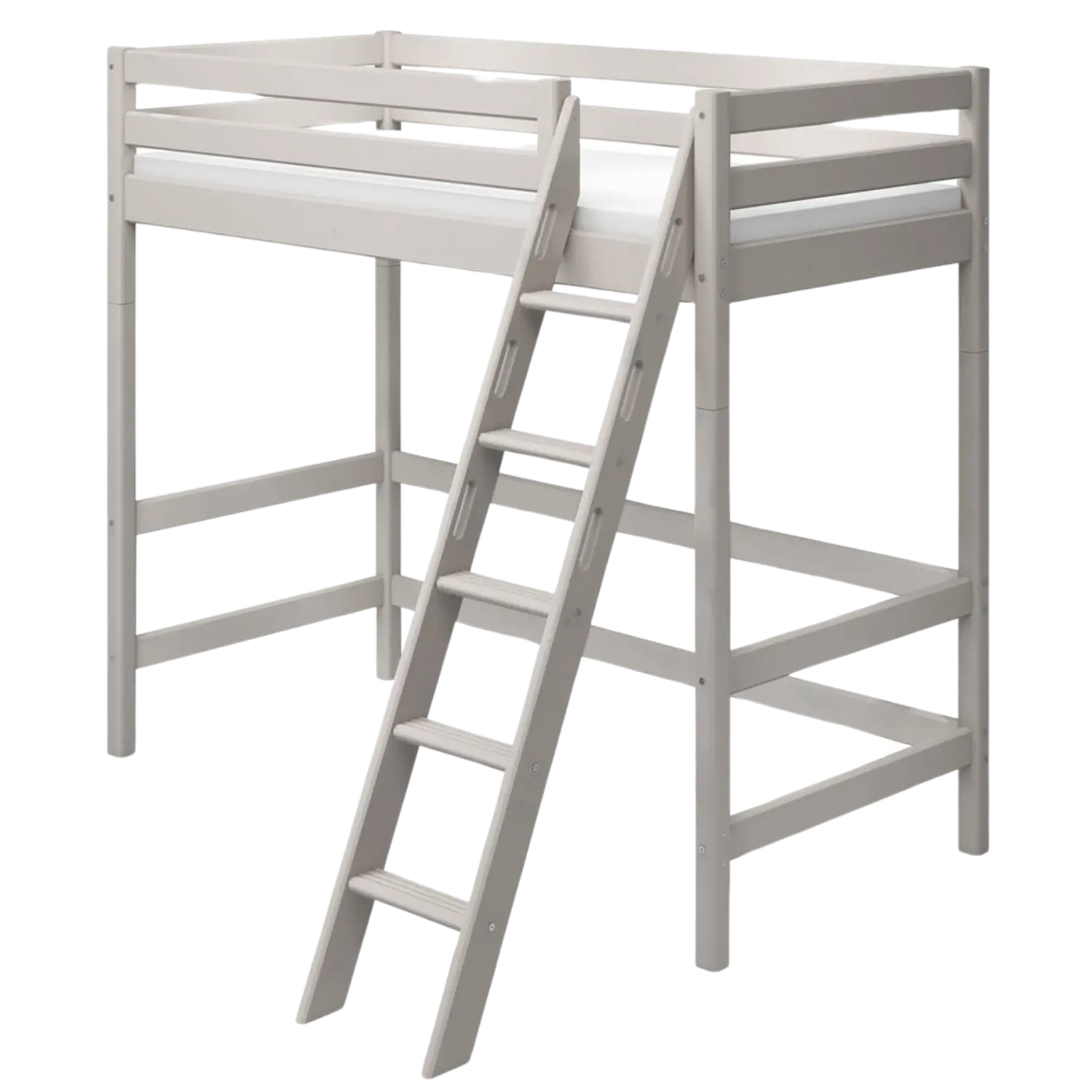 High Bed with slanting ladder HIGH BED high-bed-with-slanting-ladder-grey-washed-1  flexa-com.myshopify.com
