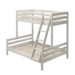 Family Bunk Bed 184 cm with Ladder and Safety Rail, 90/140x200 cm, White BUNKBED family-bed-white-washed-1  flexa-com.myshopify.com