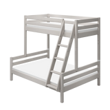 Bunk Bed with Ladder and Safety Rail, 90/140x200 cm, Grey