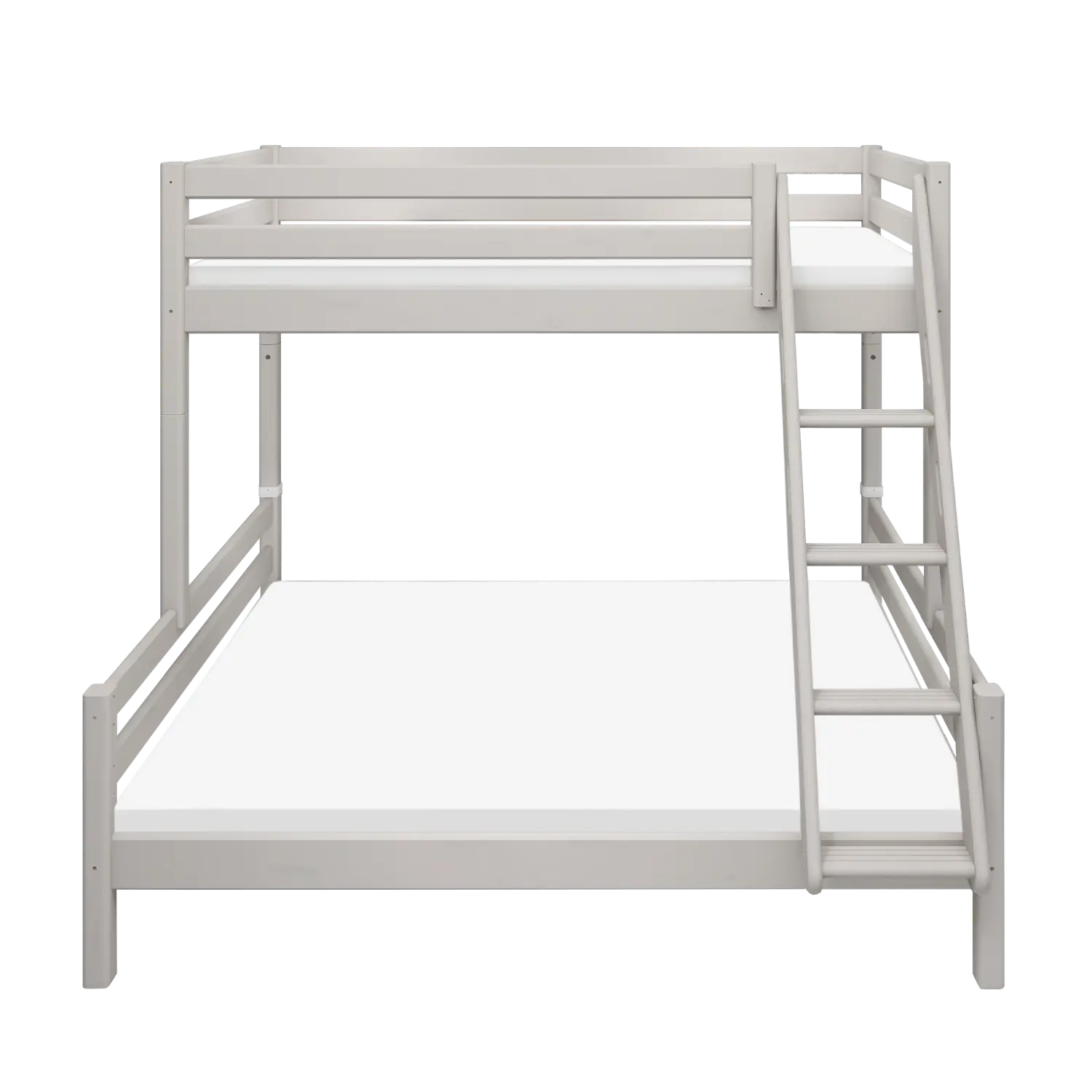 Family Bunk Bed 184 cm with Ladder and Safety Rail, 90/140x200 cm, Grey BUNKBED family-bed-grey-washed-1  flexa-com.myshopify.com