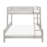 Bunk Bed with Ladder and Safety Rail, 90/140x200 cm, Grey