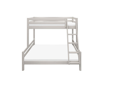 Bunk Bed with Slanting Ladder and Safety Rail, 90/140x200 cm, Grey