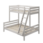 Family Bunk Bed 184 cm with Ladder and Safety Rail, 90/140x200 cm, Grey BUNKBED family-bed-grey-washed-1  flexa-com.myshopify.com