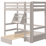 High Bed 184 cm with Sofa, Ladder and Safety Rail, 90x200 cm, Grey HIGHBED high-bed-with-casa-module-grey-washed-1  flexa-com.myshopify.com