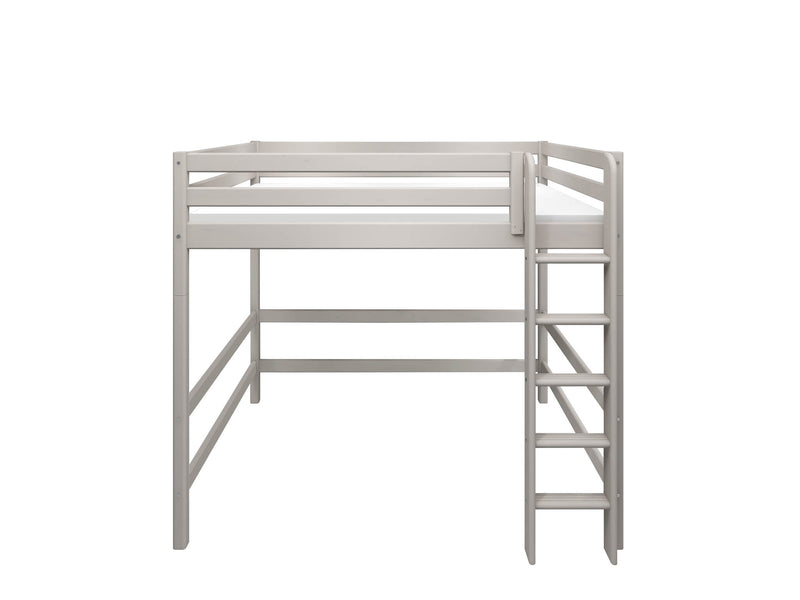 High bed with straight ladder