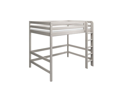 High bed with straight ladder