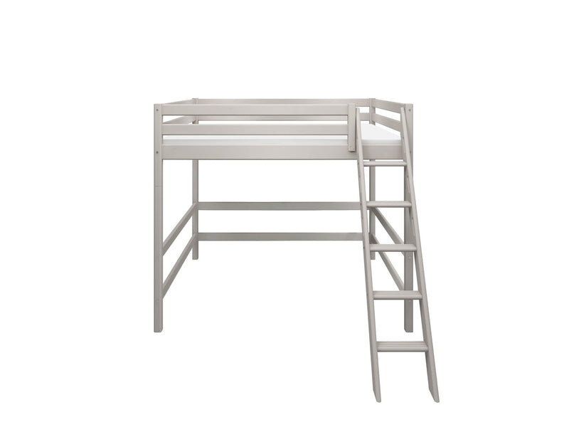 High bed with slanting ladder