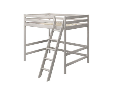 High bed with slanting ladder