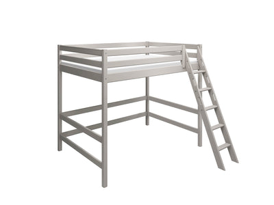 High bed with slanting ladder